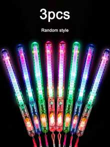 1 包 LED 闪光棒，带有 RGB 灯和 7 种闪光模式的发光派对用品，非常适合酒吧、婚礼、派对、音乐会、圣诞节、生日礼物、玩具和装饰、夜间活动警示灯 - 节日配饰、生日派对用品、婚礼用品、夜光派对用品、LED 发光玩具、霓虹灯派对礼品、狂欢节生日婚礼派对游戏礼物派对。 - 彩色 - 查看 7