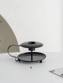 1 Soporte de vela de estilo minimalista de hierro, adecuado para decoraciones navideñas, hogar, hotel, decoraciones de festivales y fiestas, decoración del hogar, decoración de habitaciones, invierno