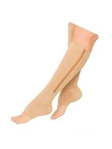 Sportliche Outdoor Zehenfrei Kompressionsstrümpfe für Damen & Herren, 20-30mmHg offene Zehenspitzen Kniestrümpfe, Seitlicher Reißverschluss Kniestrümpfe, offene Zehenspitzen Design für Komfort und Atmungsaktivität, Kreislaufunterstützende Socken für Athletik, Laufen, Radfahren - Verschiedenfarbig - Übersicht 5