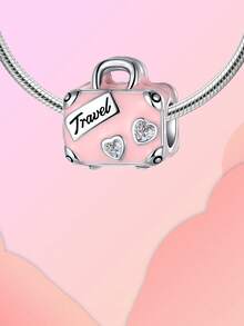 1pc Silver-Plated Elegant & Cute Car, Candle Holder, Ship Rudder, Suitcase, Bag, Rocket, Candle, Palette DIY Pendant Charm, Suitable For Women & Couples, For DIY Jewelry Making, Halloween, Valentine's Day, Back To School, Thanksgiving, Party, Holiday Gifts