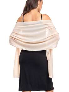 Chiffon Shawls Scarves Wraps For Bridal Wedding Party Evening Dress And Special Occasion Dresses - Beige - View 1