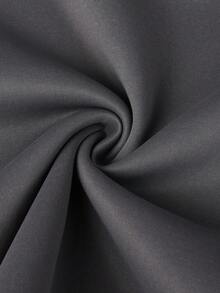 Hanorac casual pentru băieți, 1 bucată, cu imprimeu de cocos, căptușeală termică călduroasă, mânecă lungă, potrivit pentru iubitorii de activități în aer liber, toamnă/iarnă - Gri inchis - Vizualizare 4