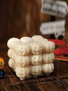 1 pièce Bougie citrouille en cire de soja faite main, bougie parfumée à la citrouille fantôme d'Halloween, bougie décorative créative à combustion longue durée pour la chambre, la table à manger, la décoration de la maison, convient pour les fêtes, les anniversaires, les cadeaux, les anniversaires, toutes les saisons