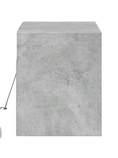 VidaXL TV Wand Unit LED Lighting 100x31x35 Cm Concrete Grijs view 7