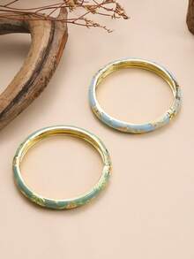 1 件/2 件/3 件景泰蓝珐琅手链，新款时尚滴油镀金女士手链适合女性日常佩戴，适合女性和女孩的精美珠宝礼物