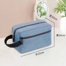 1Pc Travel Canvas Electronic Digital Dust-Proof Cosmetic Bags Wash Handbag Makeup Necessities Case Storage Pouch Travel Essentials For Holiday Vacation Bag For School Makeup Bag Cruise Essentials Toiletry Bag For Women