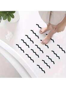 6pcs Clear Non-Slip Strip Stickers For Bathroom Floor And Shower - Anti-Slip Tape For Bathtub Floor Safety - Easy To Apply And Remove - Prevents Slips And Falls, Bathroom Decor, Bathroom Accessories
