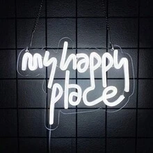 This Is Our Happy Place Neon Sign,This Is My Happy Place Neon Signs For Teen Girls Bedroom Decor,LED Sign For Wall Decor, Nightstand Atmosphere Light,Suitable For Wedding,Birthday Party,Christmas Gifts,Bar,Home,Club,Classroom Wall Decorations,USB Power Supply Can Be Reused,Easy To Install. - Multi-color light - View 18