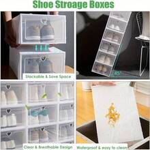 Shoze 12x White Stackable Shoe Storage Box For Sneakers Shoes Trainers Shoe Boxes Underbed - Variant1 - View 7