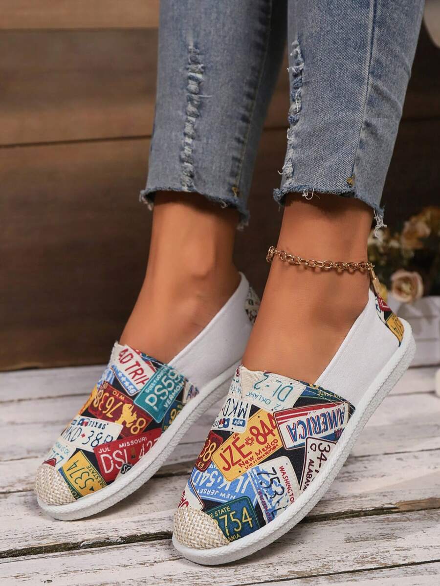 Zapatos de viaje con pintura artística para mujer, zapatos de lona ligeros y cómodos, calzado casual y elegante para uso diario