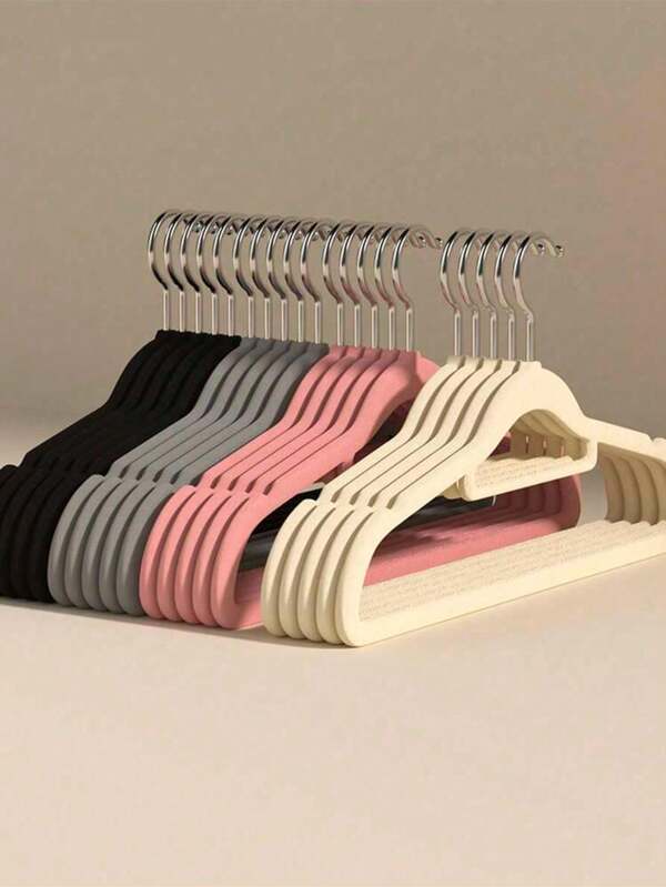 20/10/5 paquets de cintres en velours antidérapants Organisateurs d'armoire économes en espace sans marque Cintres en plastique durables pour la chambre, la salle de bain, le bureau, le dortoir et le rangement à la maison
