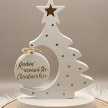 DIY 粘土模具圣诞树挂饰家居装饰桌面装饰，3D 硅胶模具，适用于手工工艺品 - 白色 - 查看 3