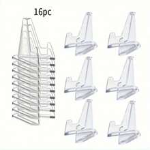 5pcs/10pcs/20pcs Acrylic Card Holder, Multi-Functional Card Display Stand, 360° Rotating Base, Transparent Plastic Storage, Coin Display Rack, Suitable For Displaying ID Cards, Challenge Medals, Baseball Cards, Sports Cards, Collectible Cards, Great For Home Decor, Gift Display, Best Choice For Christmas