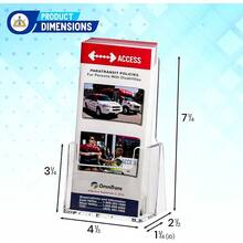 New  - Acrylic Trifold Brochure Holder - Rack Card Display - Pamphlet Stand - LHF-S100 (Single Pack) - 1 Pack - View 2