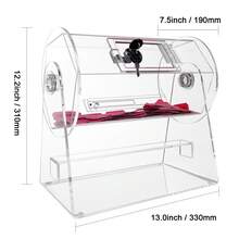 Acrylic Raffle Drum, Holds 2500 Tickets Or 100 Raffle Balls, Professional Raffle Ticket Spinning Cage With 2 Keys, Transparent Lottery Spinning Drawing, Raffle Ticket Box For Lottery Games Bingo - Transparent - View 10