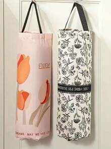 1 Giá treo túi nhựa gắn tường, giá đựng túi rác và túi chứa đồ, họa tiết hoa tulip, đa năng, thích hợp cho gia đình, nhà bếp, tiệc bãi biển mùa hè, thực phẩm, cắm trại, lưu trữ, trang trí phòng, phụ kiện nhà bếp - Nhiều màu - Xem 3