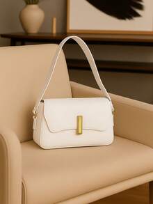 Stylish Modern Women's Shoulder And Hand Bag With Lid And Design Promotion - 白色 - 查看 3