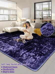 1 pieza Alfombra nueva de tela de terciopelo para sala de estar/dormitorio, de color burdeos brillante y esponjosa, de estilo nórdico de moda lujoso y suave, decorativa para interiores, con sensación cómoda para los pies, que crea una atmósfera acogedora en el hogar, adecuada para la decoración de Halloween y fiestas, fácil de cuidar, aplicable para todas las estaciones - Burdeos - Ver 4