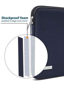 TECOOL 1pc Protective Laptop Sleeve Case Compatible With MacBook 13.5 14 15.6 16 Inch Pro Air HP Notebook And Other Brands Of Laptops Waterproof Polyester Cover With Pocket Laptop Bag