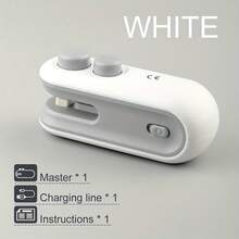 1pc Food Packaging Bag Sealer, Built-In Magnetic USB Rechargeable Battery, Portable Mini Sealer, Suitable For Picnics And Travel, Manual Press Plastic Sealer, Magical Sealing Tool For Chip Bags, Cookies Bags, Snack Bags Etc., Resealable, Comes With Charging Cable, 16W Power, Great For Home And Travel Use. - Multicolor - View 8