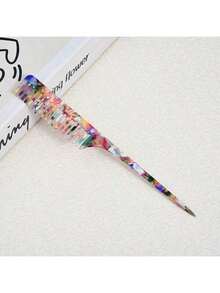 1pc Women's Portable Multi-Color Acetate Pointed Tail Wide Tooth Detangling Comb, Suitable For Long And Short Hair, All Hairstyles, Holiday Gift For Girlfriend And Mom - Multicolor - View 14