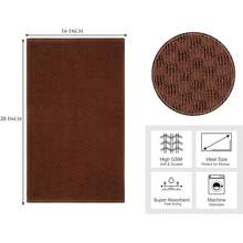 COTTON CRAFT Amazing Kitchen Towels - Set Of 8 Terry Towels - 100% Cotton Euro Café Waffle Weave Dish Towel Set - Soft Absorbent Quick Dry Low Lint Reusable Pantry Bar Cleaning Cloth -16x28- Chocolate - Ivory - 查看 2