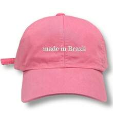 Unisex Dad Hat In 100% Cotton Twill, Curved Brim, Custom Made In Brazil - White Embroidered Rose - View 1