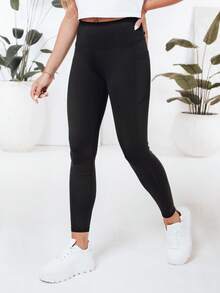 3 Pack, Women's High Waist Athletic Leggings With Side Pockets, Stretch Nylon And Spandex Training Pants, Slim Fit Shaping Fitness Leggings, Comfortable Activewear For Sports, Running, Yoga And Everyday Wear - Black - View 2