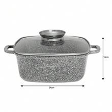 Garnek Aluminium, Szary Marmurek 24x24cm 4,4l Klausberg - Gray Marble - View 3