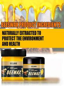 40g/80g Cera de abeja natural para pulir muebles, revestimiento protector impermeable, limpia y nutre los muebles de madera, requiere 15 horas de tiempo de absorción para una penetración profunda