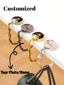 1个定制个性化时尚包包架手提包挂钩折叠钩架便携式钥匙架桌面挂钩五金旅行户外收纳挂钩