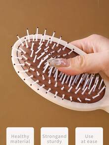 1/4 Set: Square Air Cushion Comb + Round Air Cushion Comb + Curling Comb - 1 Piece Comb, Styling Comb, Haircut Comb, Curling Comb, Air Cushion Comb, Pointed Tail Comb, Massage Comb, Bone Comb, Detangling Tool, Massage Tool, Hair Dye Comb, Head Massage Comb, Easily Detangle Knots, Plastic Detangling Tool, Blow Dry And Straighten, Oval Air Cushion Comb - Multicolor - View 6