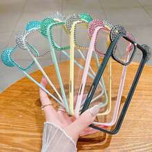 Rhinestone Bear Ear Phone Case Compatible With IPhone 16 Pro Max, 11, 12, 13, 14 Pro Max, 16, 15, 14, 16 Pro, 15 Pro Max, 13 Pro, 15 Plus/14 Plus, 13 Pro Max, 14 Pro Max, 17, 17 Pro Max, 17 Pro, 17 AIM Protective Cover/Case