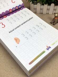1pc Handwriting 80 Pages/ Book Of Children's Addition AndSubtraction Learning Mathematics Chinese Character Strokes Exercise Books,Mental Calculation - Multicolor - View 10