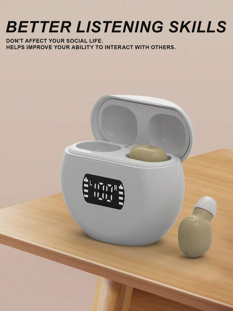 In-Ear Hearing Amplifier Kit-Includes Two Hearing Amplifiers With A Battery Life Of 20 Hours, Which Is Very Suitable For Business Meetings, Lectures And Travel Occasions.