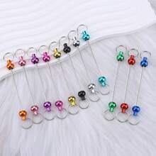 20pcs Blank Beadable Keychain Bars, Metal DIY Blank Beading Keychain Rods, Keychain Making Supplies, Suitable For Pendant DIY Crafts And Jewelry Making