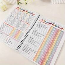 Page 36 Attention Deficit Disorder Plan Book, A Comprehensive Home Cleaning Checklist Covering Daily, Weekly, Monthly And Annual Tasks, Including A Household Schedule, Quick Cleaning Tips, Seasonal Detailed List, Essential Labels For Home Cleaning In The Kitchen, Bedroom, Bathroom, And Autumn Cleaning Plan. - trắng - Xem 2
