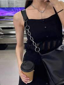 1条，23.62/15.75英寸，可调节斜挎包肩带，女士DIY手提包肩带，钱包链，时尚包包配件，镀银，亚克力钱包链手柄，DIY钱包带替换链条手提包肩带 - 彩色 - 查看 7