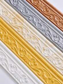 自粘式 3D 泡沫墙裙线 - 防水、易于安装的装饰边框，适用于客厅、卧室和办公室 - 彩色 - 查看 5