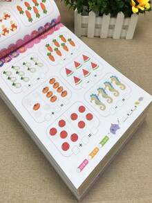 1pc Handwriting 80 Pages/ Book Of Children's Addition AndSubtraction Learning Mathematics Chinese Character Strokes Exercise Books,Mental Calculation - Multicolor - View 1