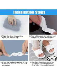 6pcs Clear Non-Slip Strip Stickers For Bathroom Floor And Shower - Anti-Slip Tape For Bathtub Floor Safety - Easy To Apply And Remove - Prevents Slips And Falls, Bathroom Decor, Bathroom Accessories
