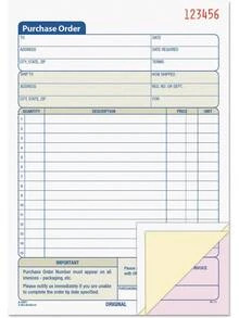 M9X7 TOPS Purchase Order Book, Carbonless Triplicate,5-9/16 X 8-/16 Inches, 50 Sets Per Book (46141) - 1 - View 5