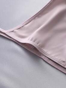 Snug Zone 5 peças/pacote Calcinha tipo Tanga Diária Simples e Sólida Sexy Feminina - Cores Sortidas - Visão 5