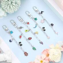 Bộ móc khóa kim loại sáng tạo tự làm | 78/156 chiếc Phụ kiện bao gồm mặt dây chuyền bằng hợp kim kẽm + Móc khóa xoay + Dây nối dài + Vòng nhảy | Bộ dụng cụ kìm trang sức | Vật liệu thủ công trang trí tiệc tùng | Bộ dụng cụ làm trang sức cá nhân hóa - bộ móc khóa - Xem 4