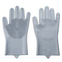 Pet Grooming Cleaning Gloves Dog Cat Bathing Shampoo Glove Scrubber Magic Dishwashing Cleanner Sponge Silicon Hair Removal Glove
