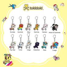 Tokidoki Keychain 12PCS Unicorno Keychain Tokidoki Pendant Keychain Cute Acrylic Pendant Fashion Accessory Bag For Women - màu đen - Xem 2