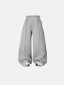 2pcs/Set Toddler Girls' Streetwear Style Solid Color Loose Straight Leg Casual Pants