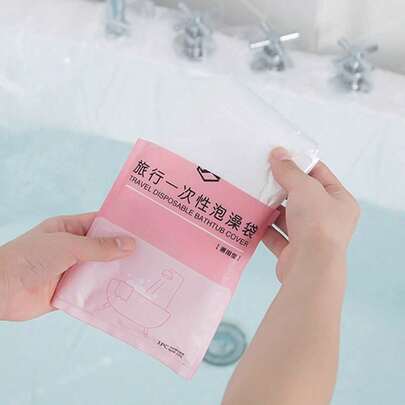 1/3/5件浴缸罩，一次性浴袋，加厚独立包装，适用于酒店浴桶袋，水疗塑料浴缸膜，旅行配件，旅行必需品，便携式旅行浴缸罩，户外旅行，返校