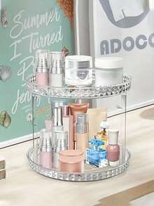 三层360°旋转收纳架，多功能桌面收纳架，化妆品/浴室/厨房收纳架，展示架包，房间装饰，包袋，化妆包，梳妆台，旅行，化妆包，旅行必备品，收纳架，储物，化妆品收纳架，化妆包，洗漱包，桌面收纳架，化妆包，化妆袋，化妆品收纳架，梳妆台配件，化妆袋，化妆包，珠宝盒，收纳袋，化妆刷架，刷架，香水收纳架，收纳袋，女士礼物，圣诞礼物，女士礼物创意，房间装饰 - 白色 - 查看 15