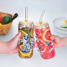 5 Sheets Blue Cats UV DTF Stickers Waterproof Rub On Transfers UV DTF Stickers Suitable For 16 Oz Glass Waterproof Decals For 16 Oz Tumbler - 樣式1-5表 - 查看 3